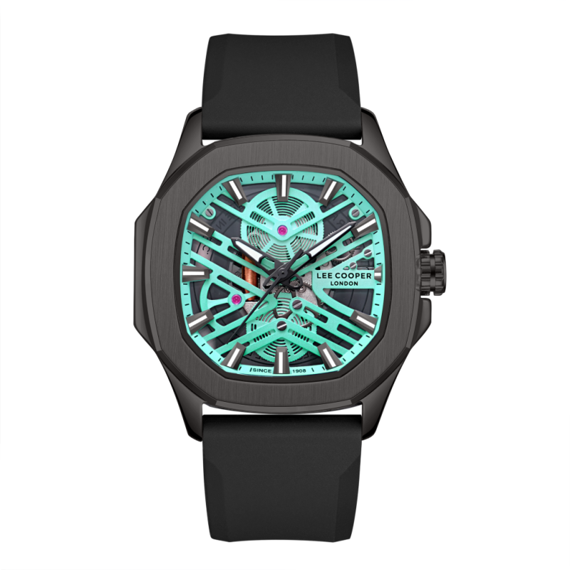 Lee Cooper Silicone Black Watch for Men LC08254.001