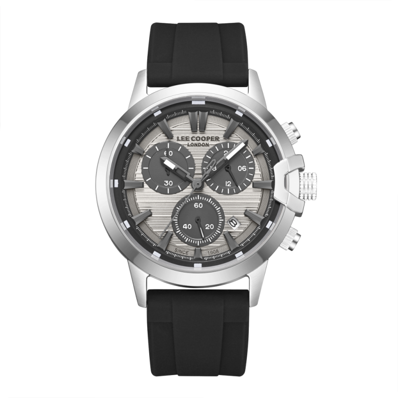 Lee Cooper Silicone Black Watch for Men LC08267.361
