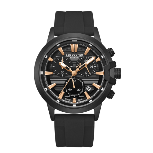 Lee Cooper Silicone Black Watch for Men LC08267.651