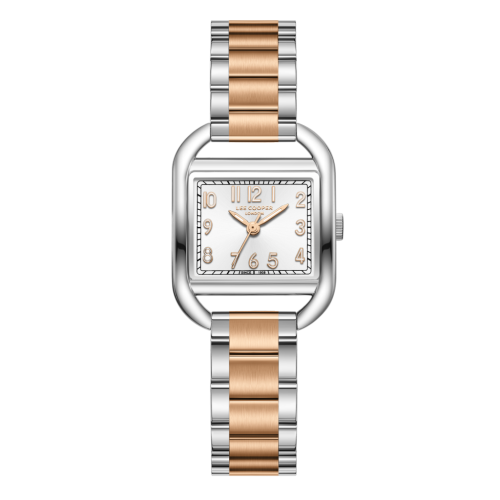 Lee Cooper Stainless Steel Silver and Rose Gold Watch for Women LC08274.530
