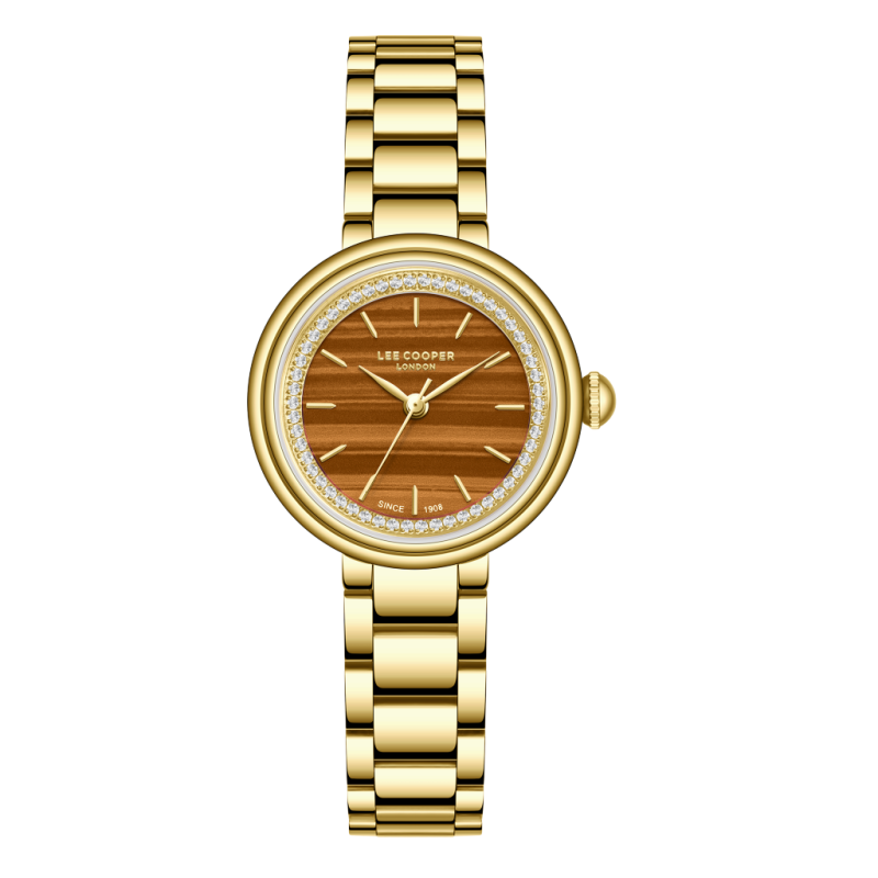 Lee Cooper Stainless Steel Gold Watch for Women LC08279.140