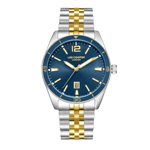 Lee Cooper Stainless Steel Silver and Gold Watch for Men LC08281.290