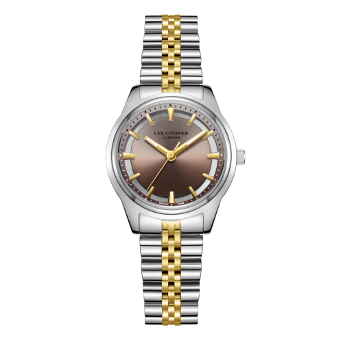 Lee Cooper Stainless Steel Silver and Gold Watch for Women LC08285.240