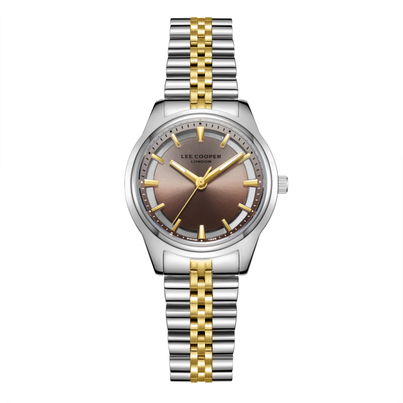 Lee Cooper Stainless Steel Silver and Gold Watch for Women LC08285.240