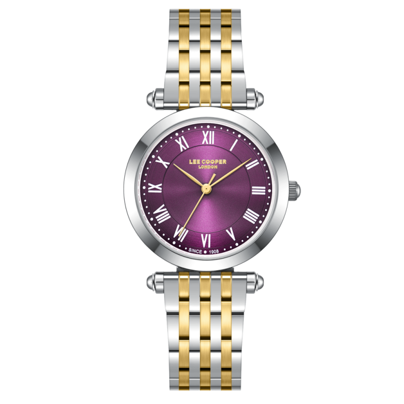 Lee Cooper Stainless Steel Silver and Gold Watch for Women LC08290.280