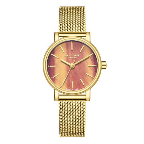 Lee Cooper Mesh Band Gold Watch for Women LC08292.140