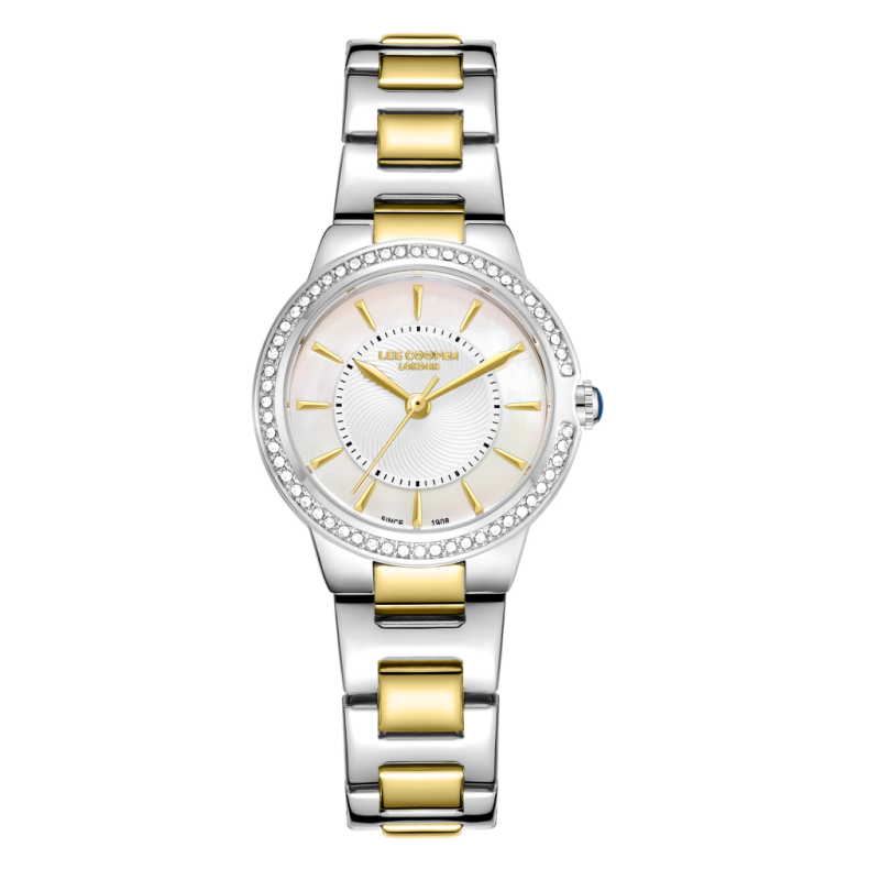 Lee Cooper Stainless Steel Silver and Gold Watch for Women LC08295.220