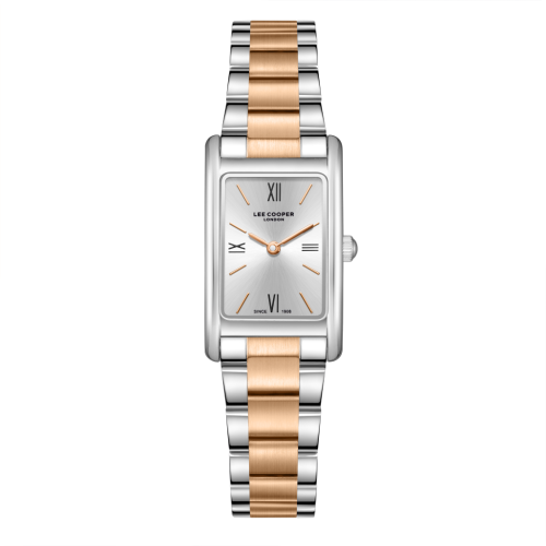Lee Cooper Stainless Steel Silver and Rose Gold Watch for Women LC08300.530