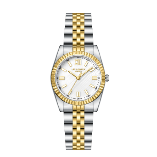 Lee Cooper Stainless Steel Silver and Gold Watch for Women LC08303.220