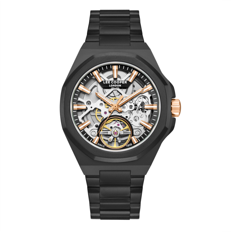 Lee Cooper Stainless Steel Black Watch for Men LC08368.650