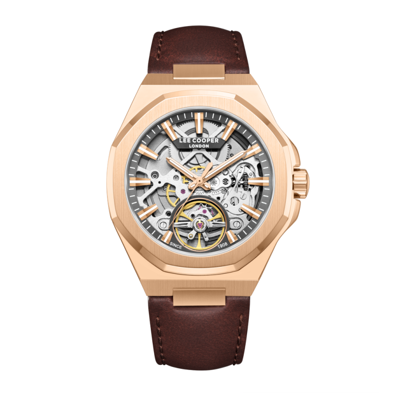 Lee Cooper Leather Brown Watch for Men LC08369.454