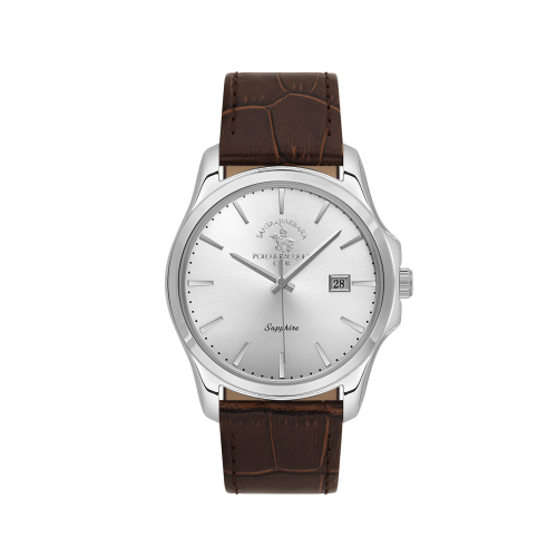 Santa Barbara Polo & Racquet Club Noble Brown Leather Watch for Men SB.1.10535-7