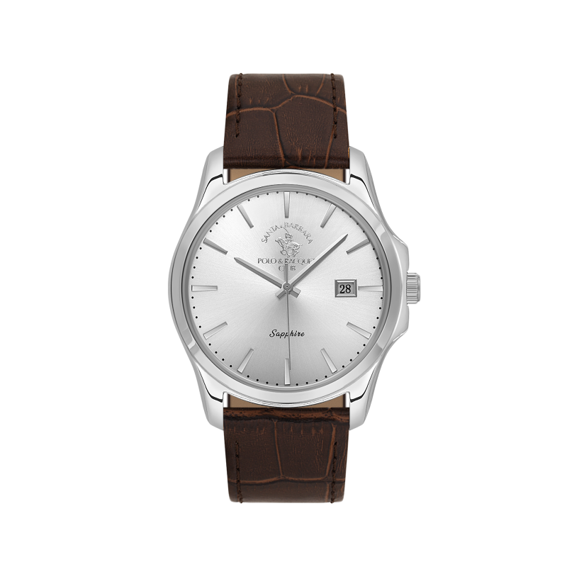 Santa Barbara Polo & Racquet Club Noble Brown Leather Watch for Men SB.1.10535-7