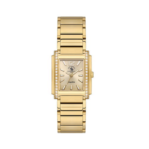 Santa Barbara Polo & Racquet Club Luxury Gold Stainless Steel Watch for Women SB.1.10547-4