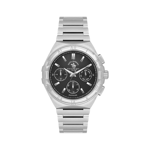 Santa Barbara Polo & Racquet Club Luxury Silver Stainless Steel Watch for Men SB.1.10548-1