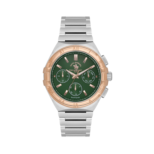 Santa Barbara Polo & Racquet Club Luxury Silver Stainless Steel Watch for Men SB.1.10548-4