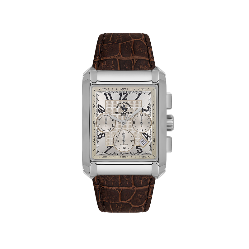 Santa Barbara Polo & Racquet Club Legend Brown Genuine Leather Watch for Men SB.1.10550-2