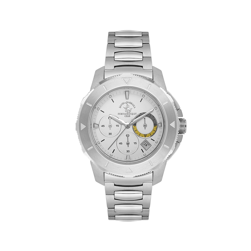 Santa Barbara Polo & Racquet Club Legend Silver Stainless Steel Watch for Men SB.1.10561-1