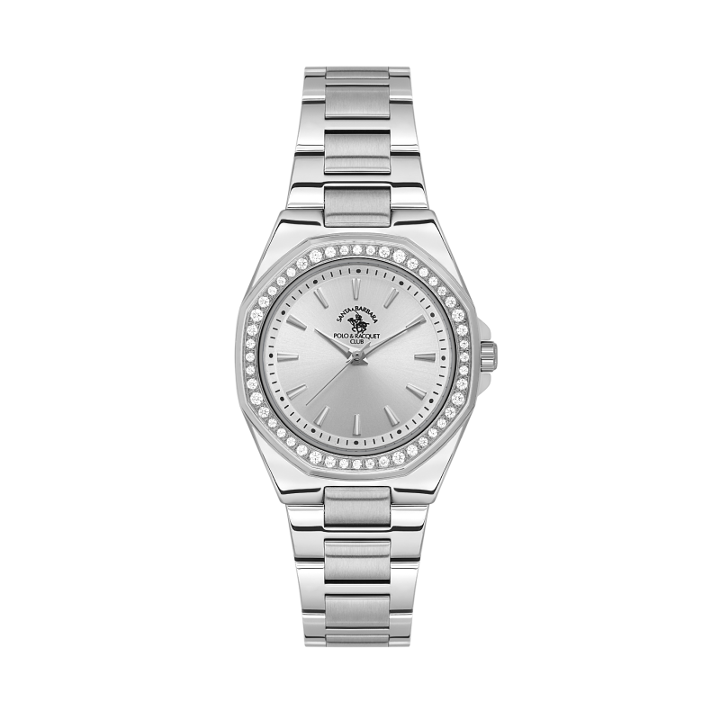 Santa Barbara Polo & Racquet Club Unique Silver Stainless Steel Watch for Women SB.1.10647-1