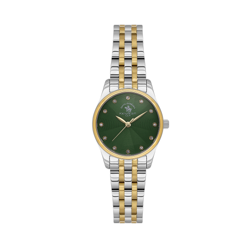 Santa Barbara Polo & Racquet Club Unique Silver and Gold Stainless Steel Watch for Women SB.1.10649-5
