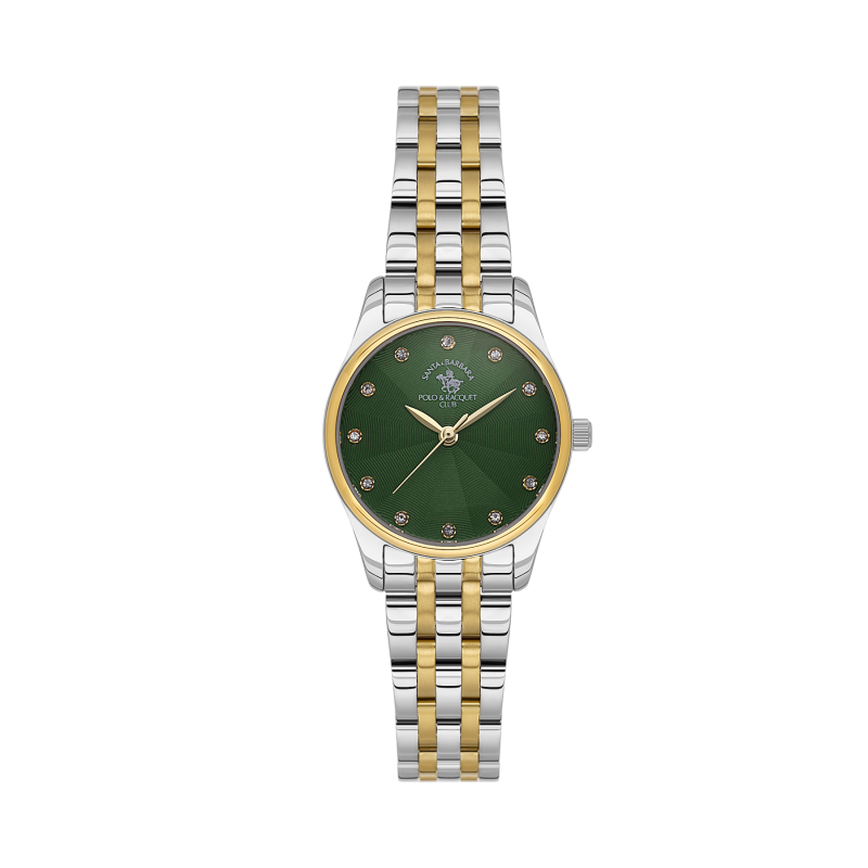 Santa Barbara Polo & Racquet Club Unique Silver and Gold Stainless Steel Watch for Women SB.1.10649-5
