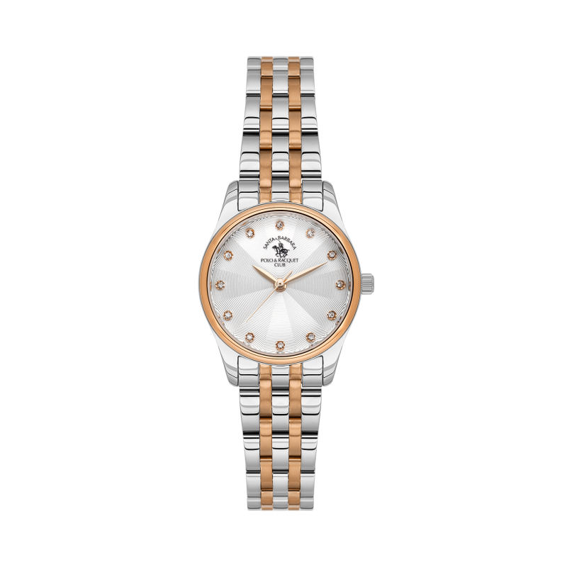 Santa Barbara Polo & Racquet Club Unique Silver and Rose Gold Stainless Steel Watch for Women SB.1.10649-6