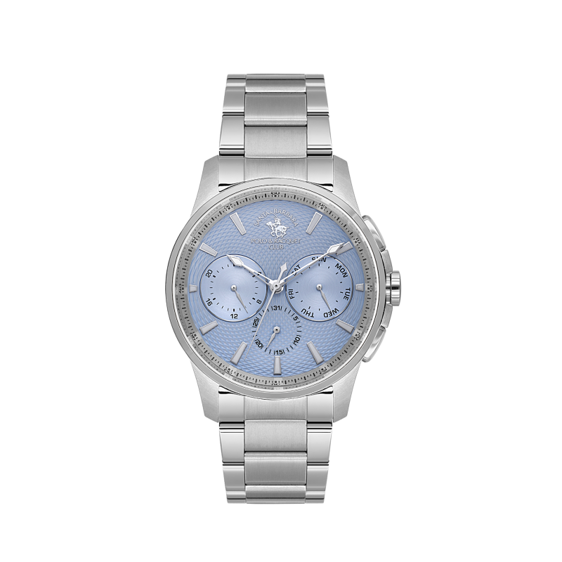Santa Barbara Polo & Racquet Club Legend Silver Stainless Steel Watch for Men SB.1.10651-5