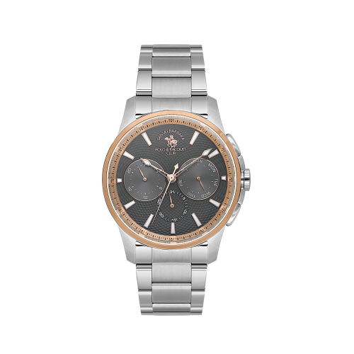 Santa Barbara Polo & Racquet Club Legend Silver Stainless Steel Watch for Men SB.1.10651-6