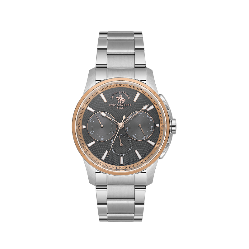 Santa Barbara Polo & Racquet Club Legend Silver Stainless Steel Watch for Men SB.1.10651-6