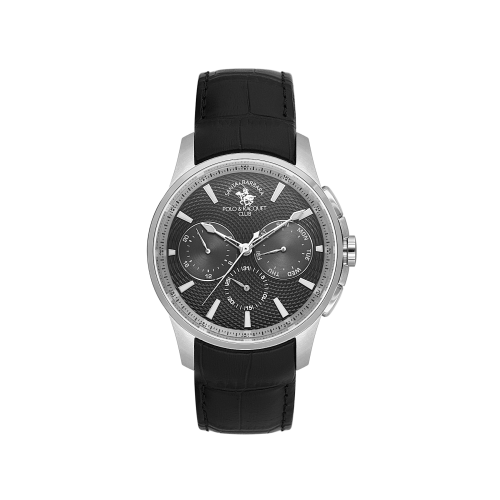 Santa Barbara Polo & Racquet Club Legend Black Genuine Leather Watch for Men SB.1.10652-2