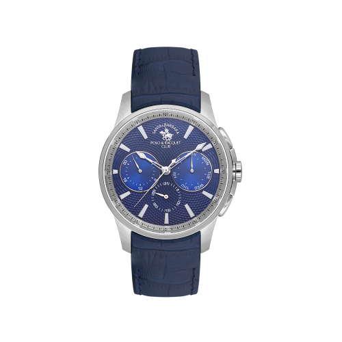 Santa Barbara Polo & Racquet Club Legend Dark Blue Genuine Leather Watch for Men SB.1.10652-3