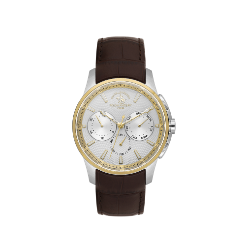 Santa Barbara Polo & Racquet Club Legend Dark Brown Genuine Leather Watch for Men SB.1.10652-6