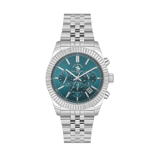 Santa Barbara Polo & Racquet Club Legend Silver Stainless Steel Watch for Men SB.1.10653-4