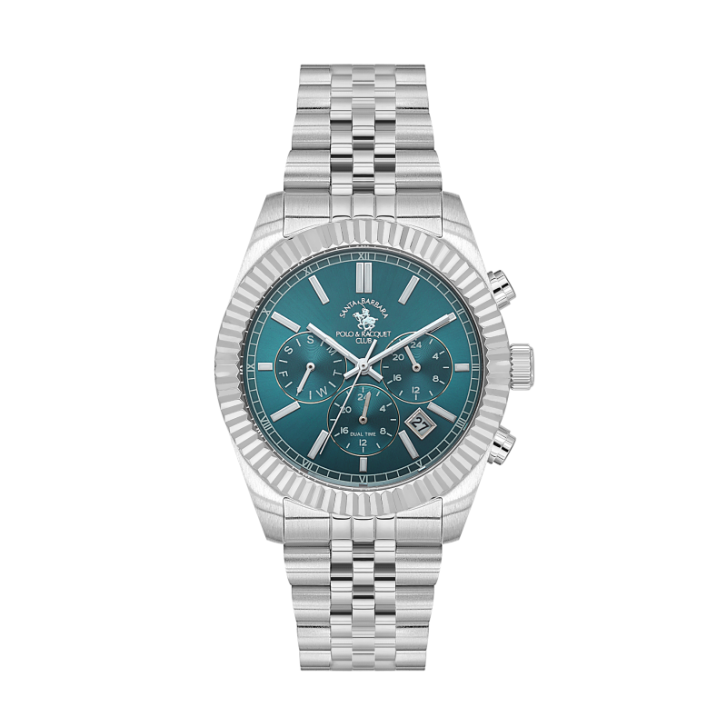 Santa Barbara Polo & Racquet Club Legend Silver Stainless Steel Watch for Men SB.1.10653-4