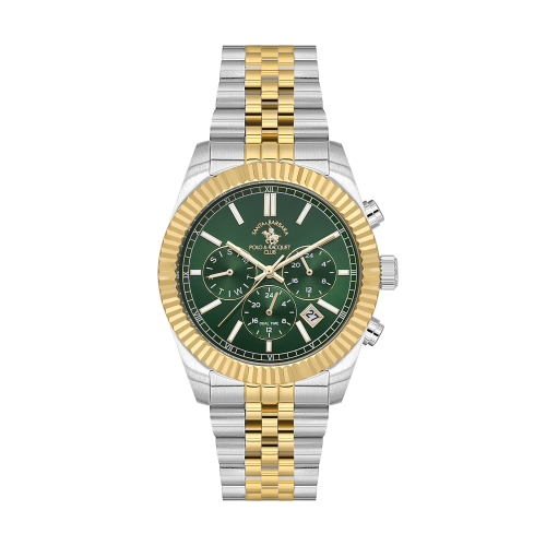 Santa Barbara Polo & Racquet Club Legend Silver and Gold Stainless Steel Watch for Men SB.1.10653-5