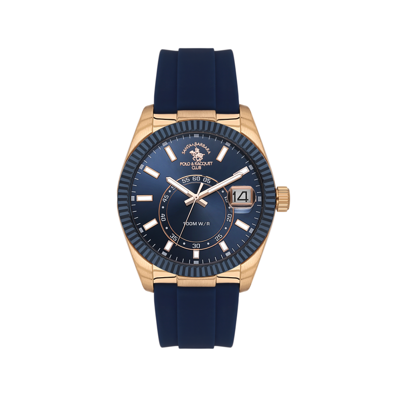 Santa Barbara Polo & Racquet Club Legend Dark Blue Silicone Watch for Men SB.1.10669-4
