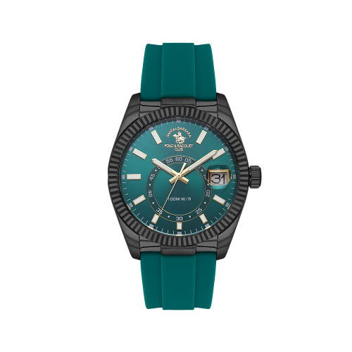Santa Barbara Polo & Racquet Club Legend Green Silicone Watch for Men SB.1.10669-5