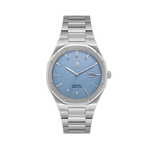 Santa Barbara Polo & Racquet Club Noble Silver Stainless Steel Watch for Men SB.1.10673-4