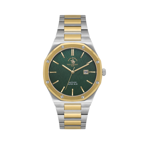Santa Barbara Polo & Racquet Club Noble Silver and Gold Stainless Steel Watch for Men SB.1.10673-5