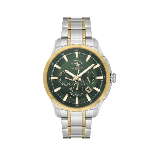Santa Barbara Polo & Racquet Club Legend Silver and Gold Stainless Steel Watch for Men SB.1.10674-4