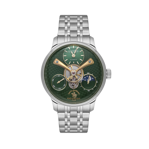 Santa Barbara Polo & Racquet Club Luxury Silver Stainless Steel Watch for Men SB.1.10677-4
