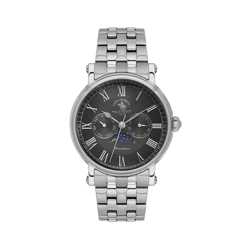 Santa Barbara Polo & Racquet Club Legend Silver Stainless Steel Watch for Men SB.4.10032-2