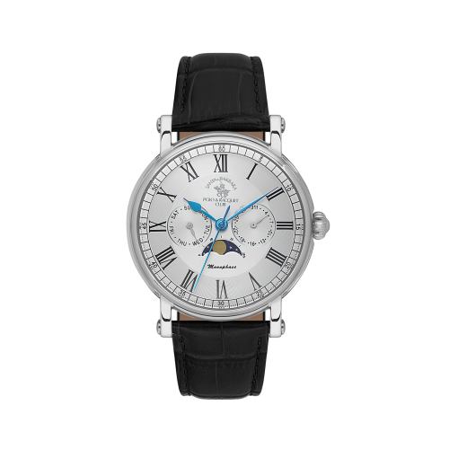 Santa Barbara Polo & Racquet Club Legend Black Leather Watch for Men SB.4.10033-1