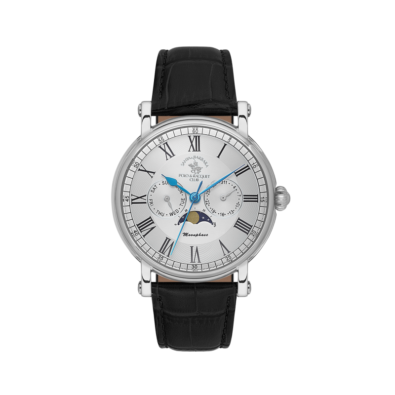 Santa Barbara Polo & Racquet Club Legend Black Leather Watch for Men SB.4.10033-1