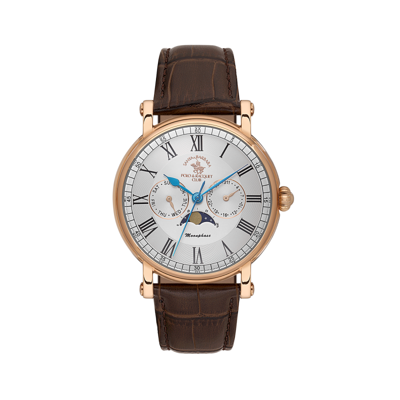 Santa Barbara Polo & Racquet Club Legend Brown Leather Watch for Men SB.4.10033-5