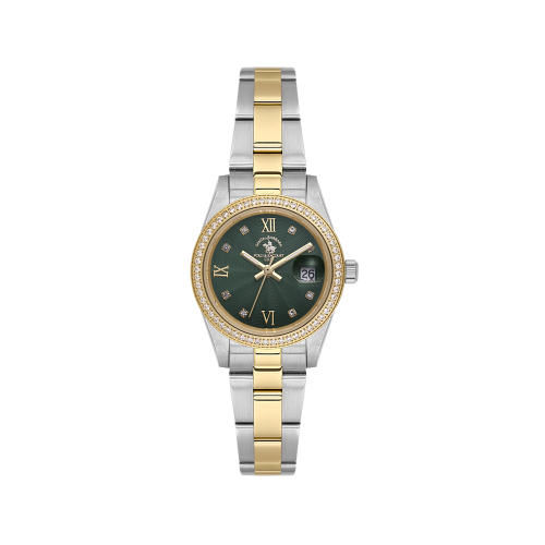 Santa Barbara Polo & Racquet Club Unique Silver and Gold Stainless Steel Watch for Women SB.4.10035-5