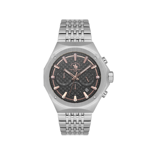 Santa Barbara Polo & Racquet Club Legend Silver Stainless Steel Watch for Men SB.5.10005-3