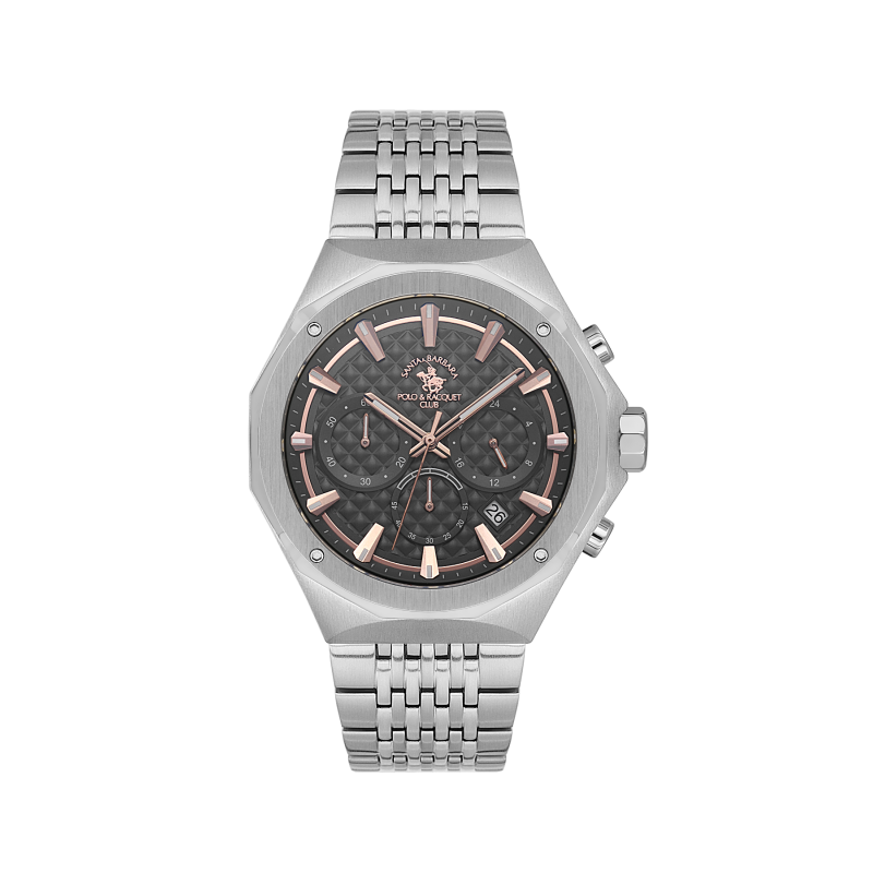Santa Barbara Polo & Racquet Club Legend Silver Stainless Steel Watch for Men SB.5.10005-3