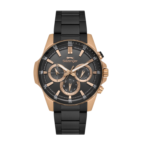 Slazenger Stainless Steel Black Watch for Men SL.09.2456.2.05