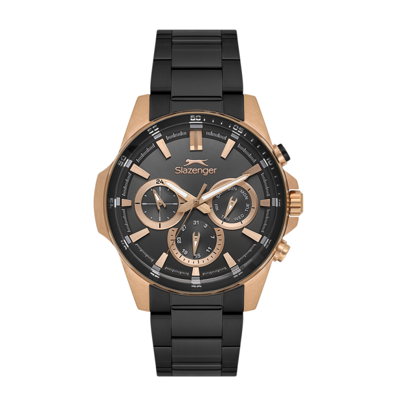 Slazenger Stainless Steel Black Watch for Men SL.09.2456.2.05